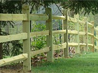 <b>3 Rail Split Rail Wood Fence</b>